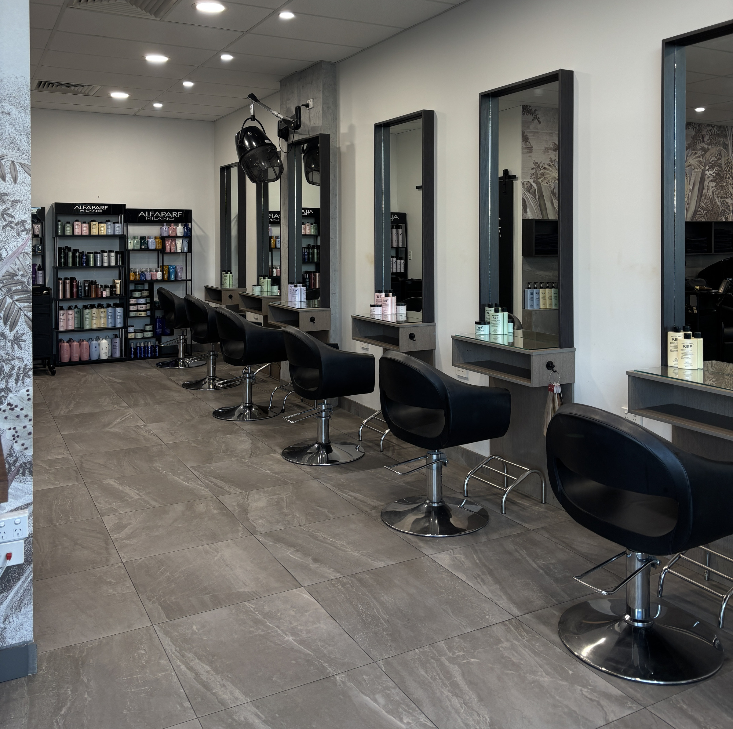 Fabiani salon styling stations in Mosman Park